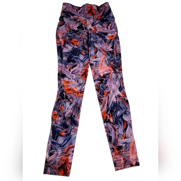 lululemon athletica Pants - Lululemon Leggings High-Rise Running Multicolor Size 4 EUC